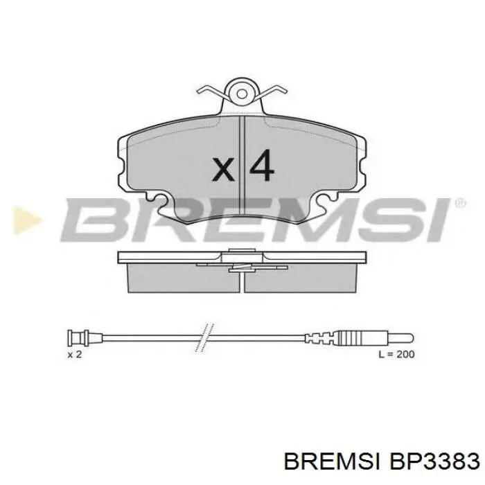 Колодки Bremsi BP3383 цена, от 24.11 USD