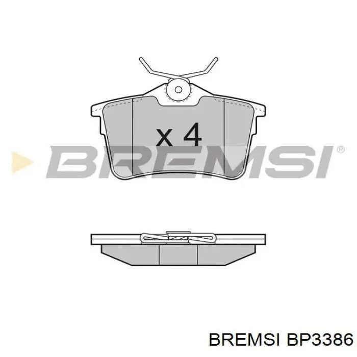 Pastillas de freno traseras BP3386 Bremsi