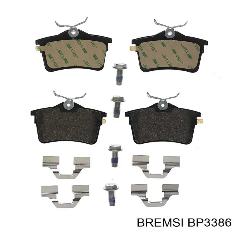 Купить BP3386 Bremsi Колодки тормозные задние, дисковые