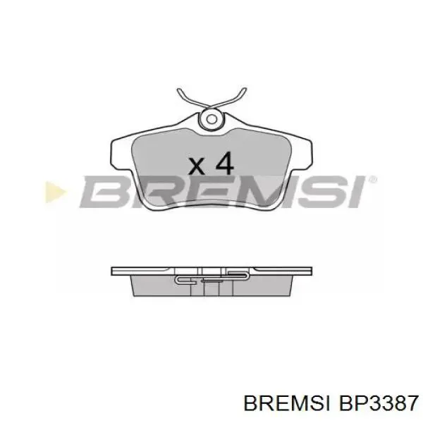 BP3387 Bremsi колодки тормозные задние дисковые