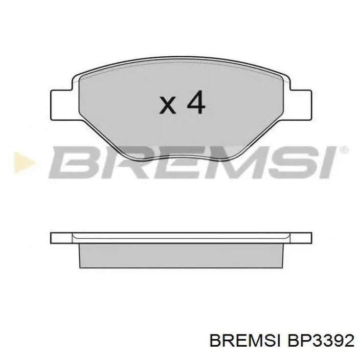 Купить BP3392 Bremsi Колодки тормозные
