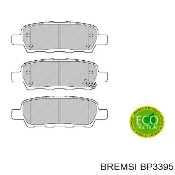 Задние тормозные колодки BP3395 Bremsi
