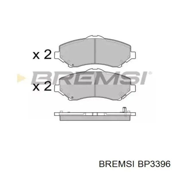 Передние тормозные колодки BP3396 Bremsi