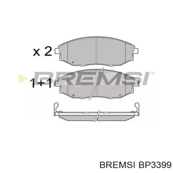 Передние тормозные колодки BP3399 Bremsi