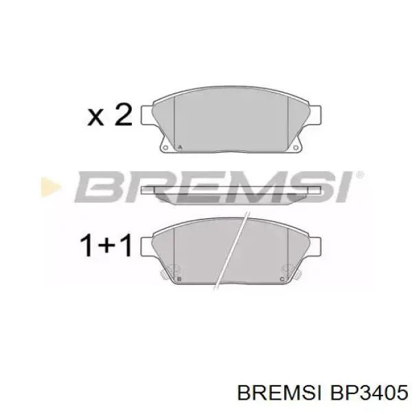 Передние тормозные колодки BP3405 Bremsi