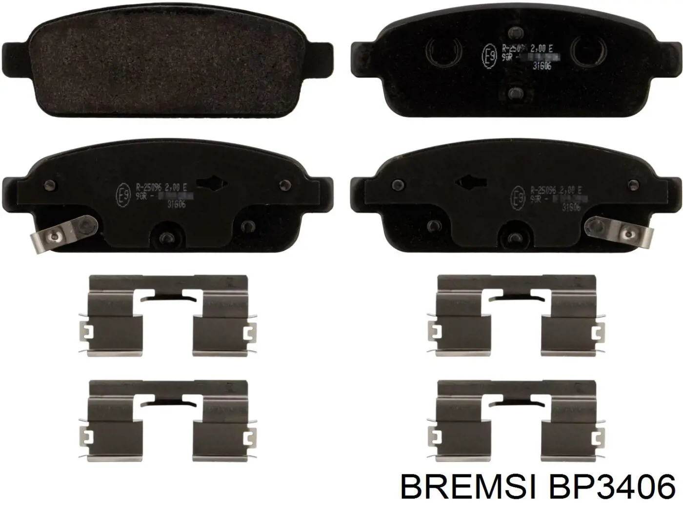 Купить BP3406 Bremsi Колодки тормозные задние, дисковые