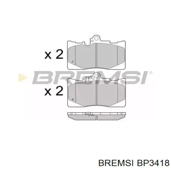 Передние тормозные колодки BP3418 Bremsi