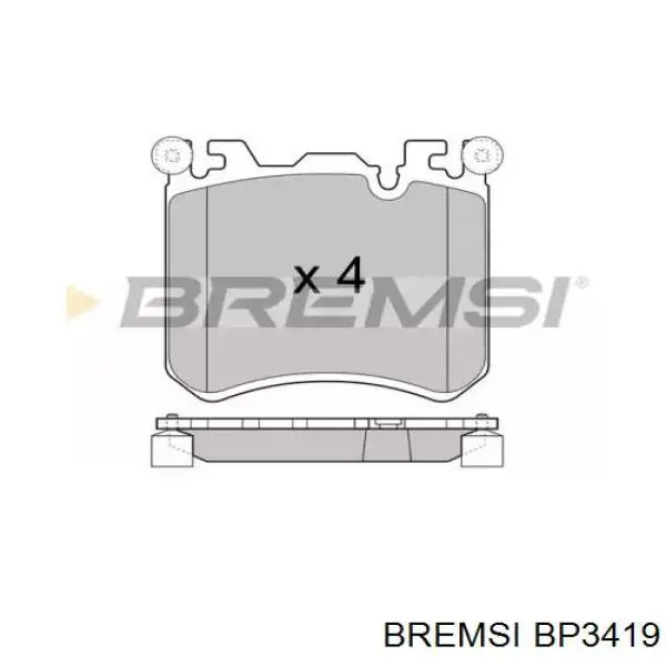 Передние тормозные колодки BP3419 Bremsi