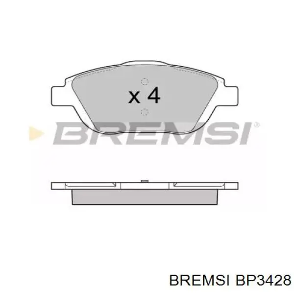 Передние тормозные колодки BP3428 Bremsi