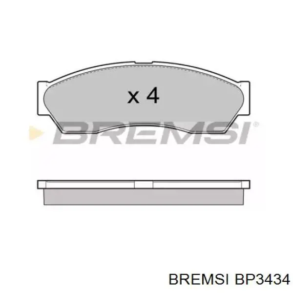 Передние тормозные колодки BP3434 Bremsi