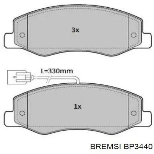 Колодки дисковые  Bremsi BP3440 цена, от 26.69 USD