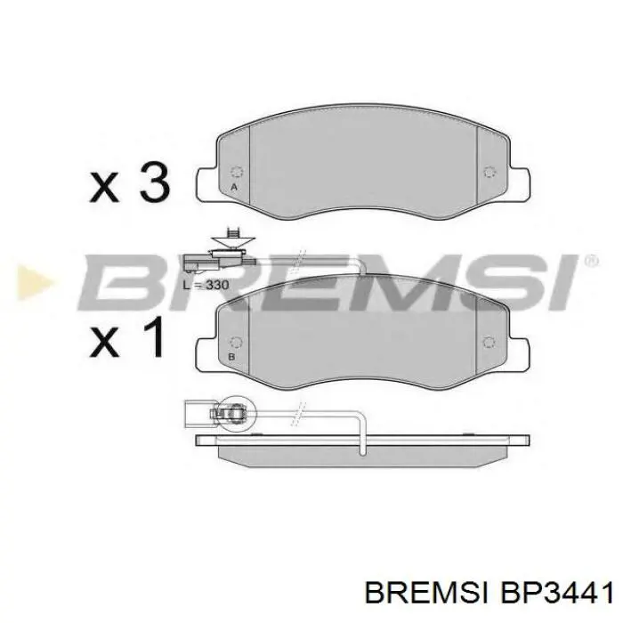 Задние тормозные колодки BP3441 Bremsi