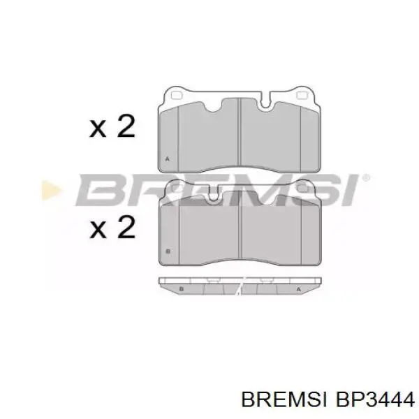 Передние тормозные колодки BP3444 Bremsi