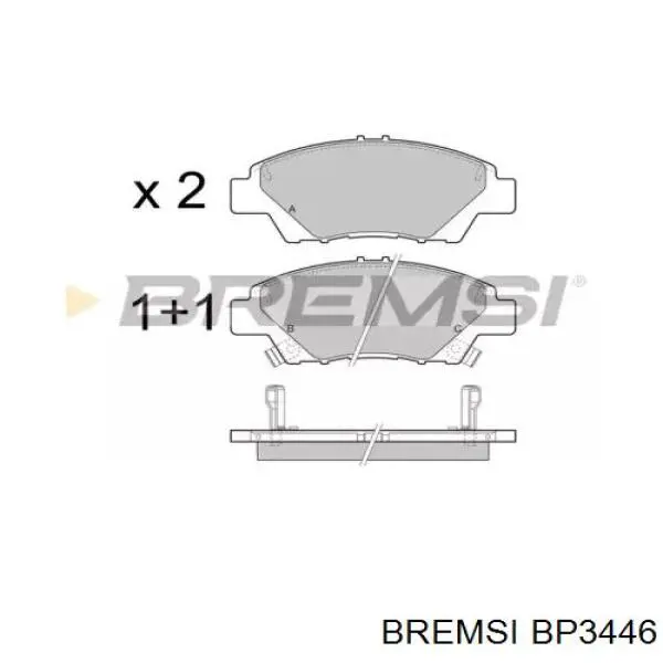 Передние тормозные колодки BP3446 Bremsi