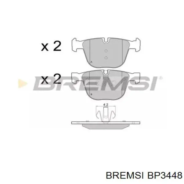 Передние тормозные колодки BP3448 Bremsi