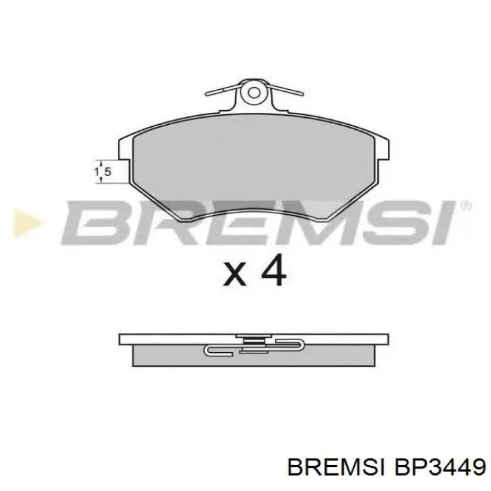 Задние дисковые колодки Bremsi BP3449