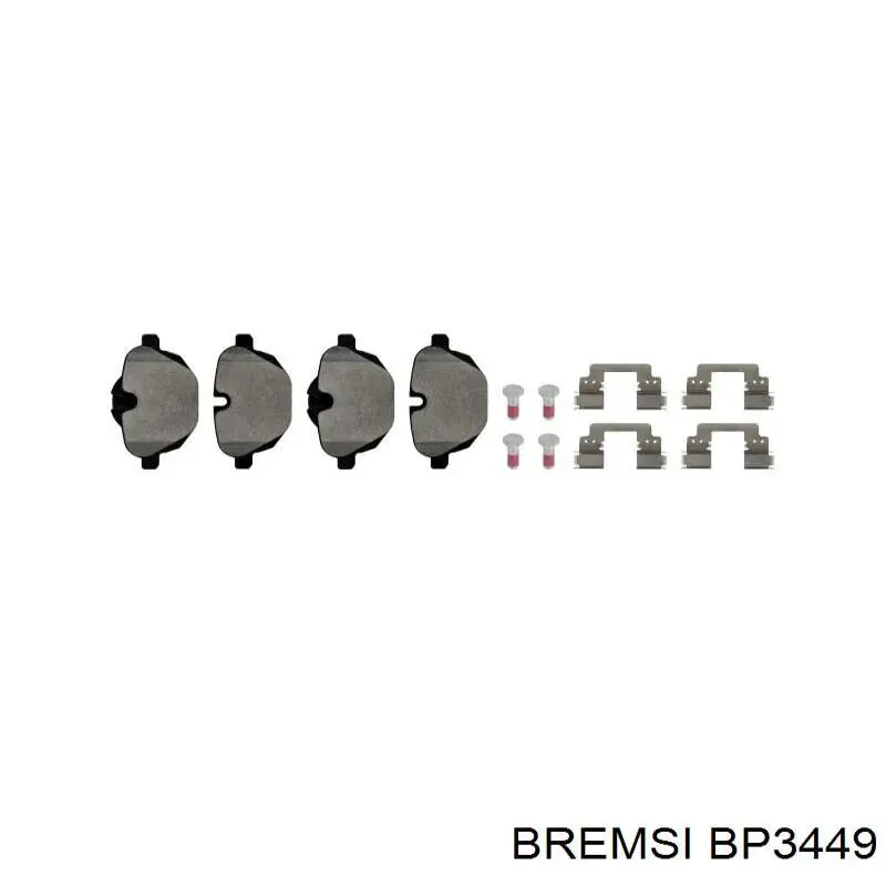 Купить BP3449 Bremsi Колодки тормозные задние, дисковые