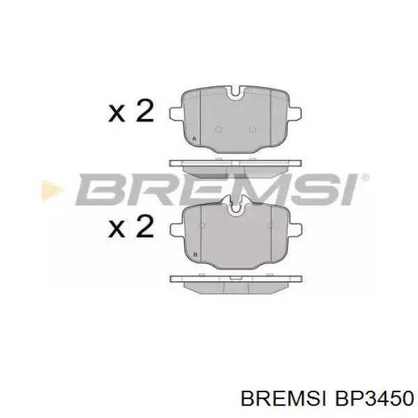 Задние тормозные колодки BP3450 Bremsi