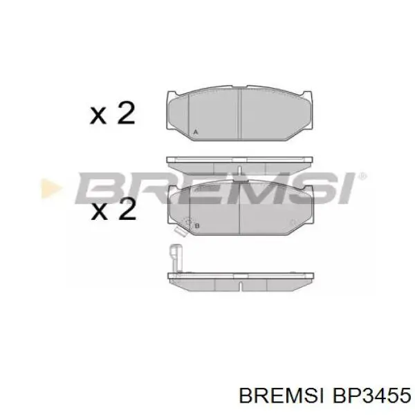 Передние тормозные колодки BP3455 Bremsi