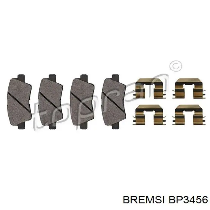 Задние тормозные колодки BP3456 Bremsi