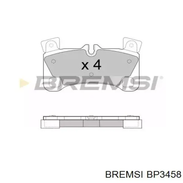 Задние тормозные колодки BP3458 Bremsi