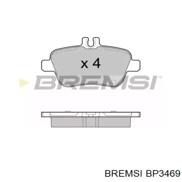 Задние тормозные колодки BP3469 Bremsi