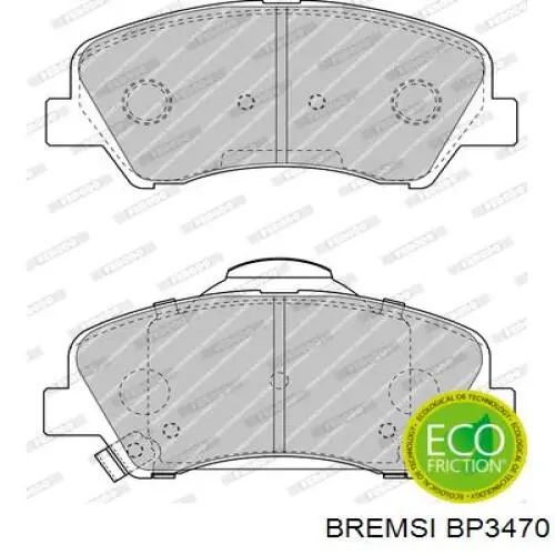 Колодки Bremsi BP3470 цена, от 22.98 USD
