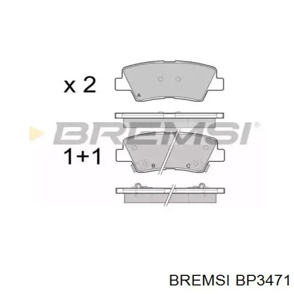 Колодки дисковые  Bremsi BP3471 цена, от 14.62 USD