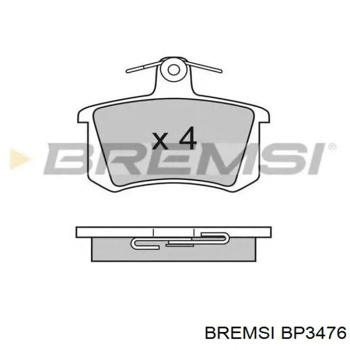 Купить BP3476 Bremsi Колодки тормозные