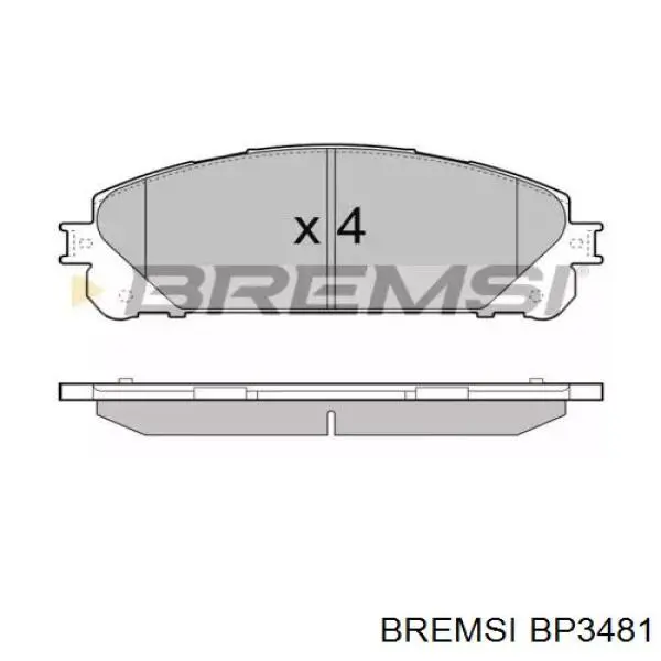 Передние тормозные колодки BP3481 Bremsi