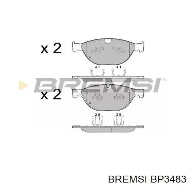 Передние тормозные колодки BP3483 Bremsi