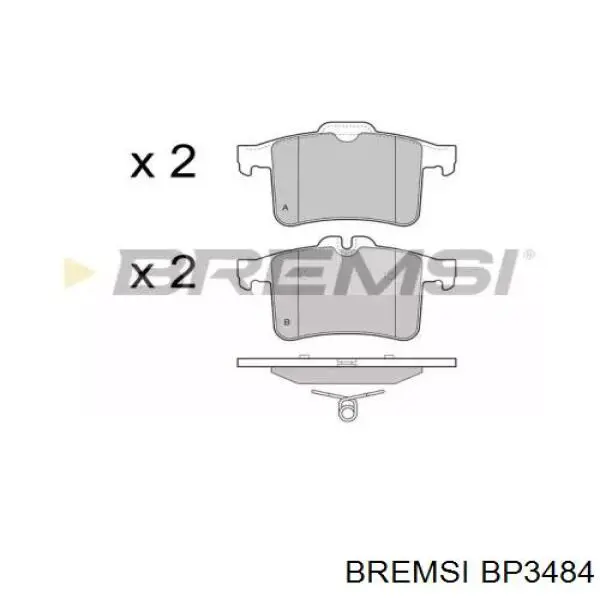 Задние тормозные колодки BP3484 Bremsi