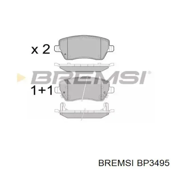 Передние тормозные колодки BP3495 Bremsi