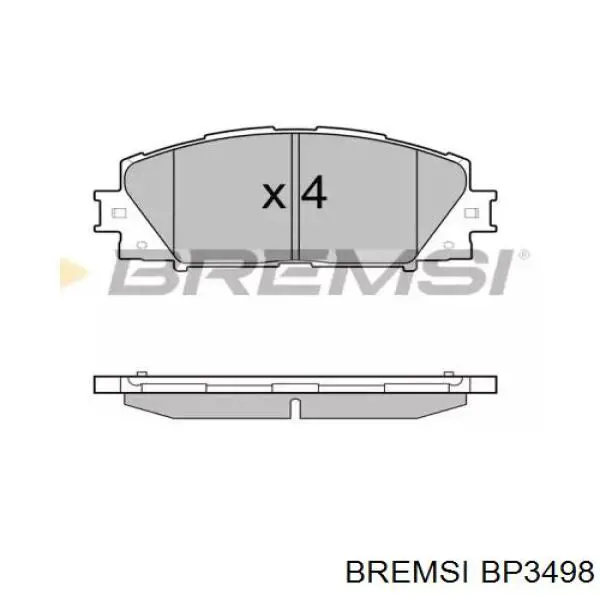 Передние тормозные колодки BP3498 Bremsi