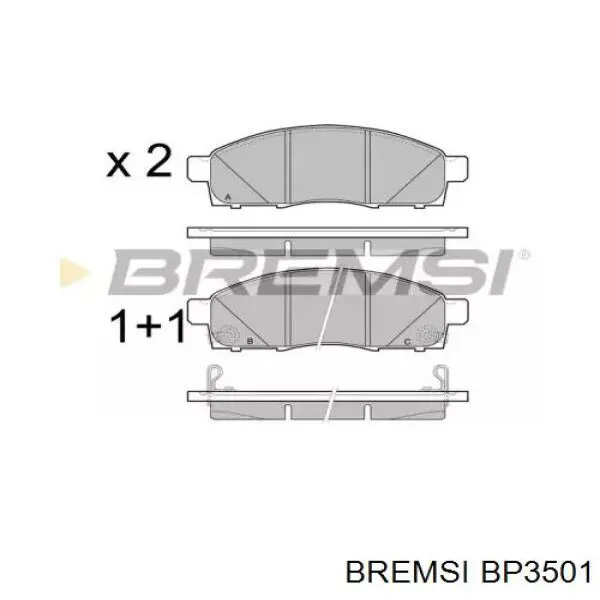 Передние тормозные колодки BP3501 Bremsi