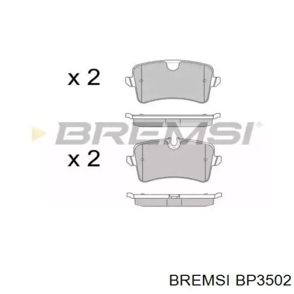 BP3502 Bremsi колодки тормозные задние дисковые