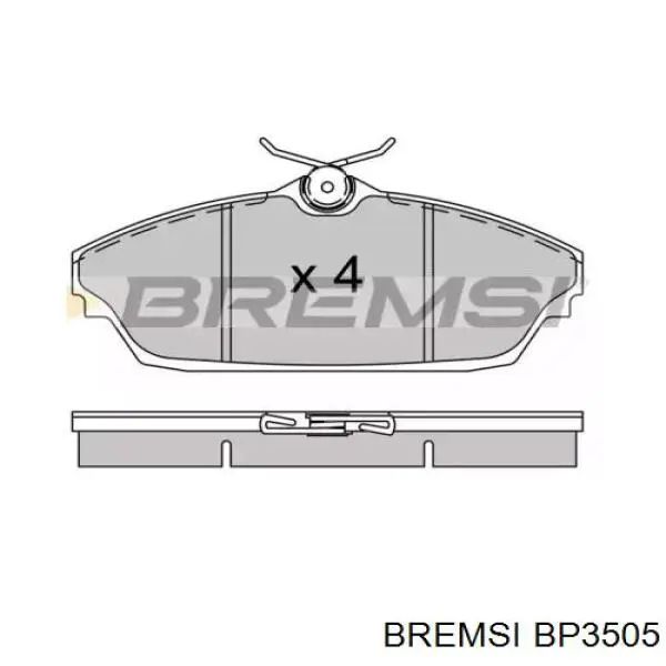 Передние тормозные колодки BP3505 Bremsi