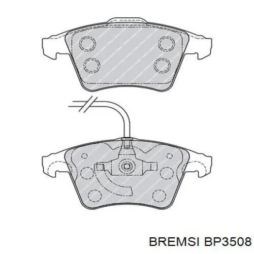 Передние тормозные колодки BP3508 Bremsi
