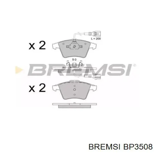 Передние тормозные колодки BP3508 Bremsi