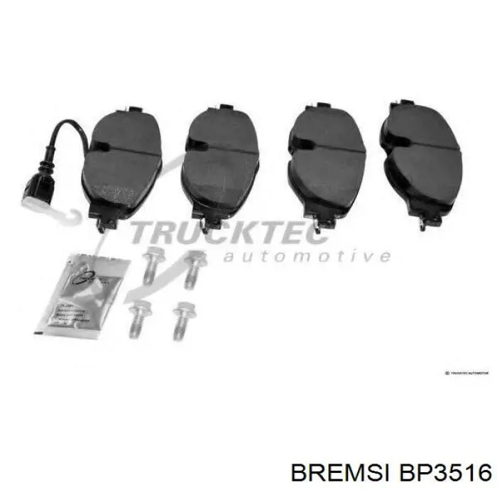 Купить BP3516 Bremsi Колодки тормозные