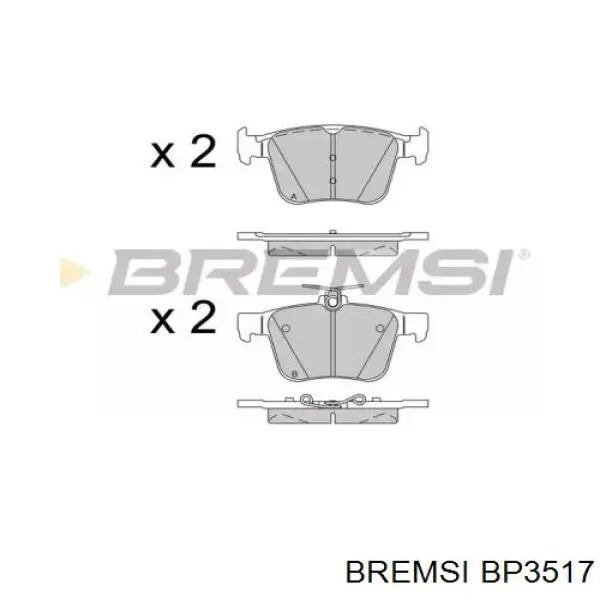 Задние тормозные колодки BP3517 Bremsi