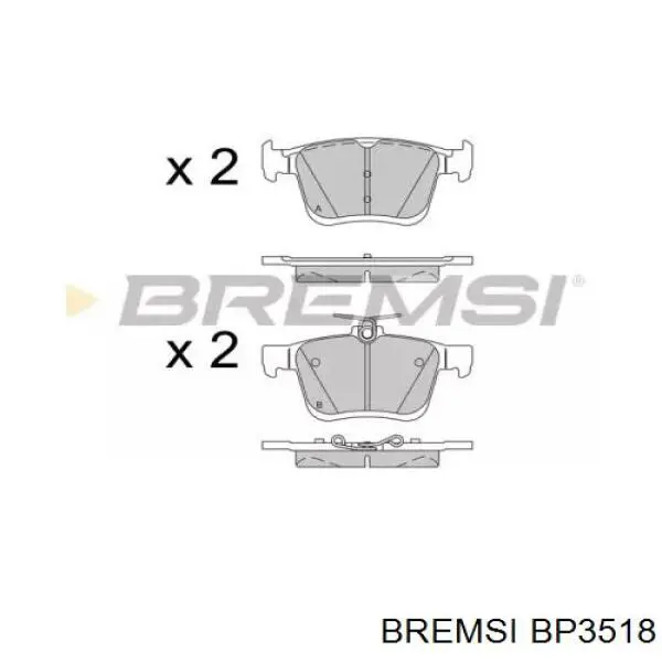 BP3518 Bremsi sapatas do freio traseiras de disco