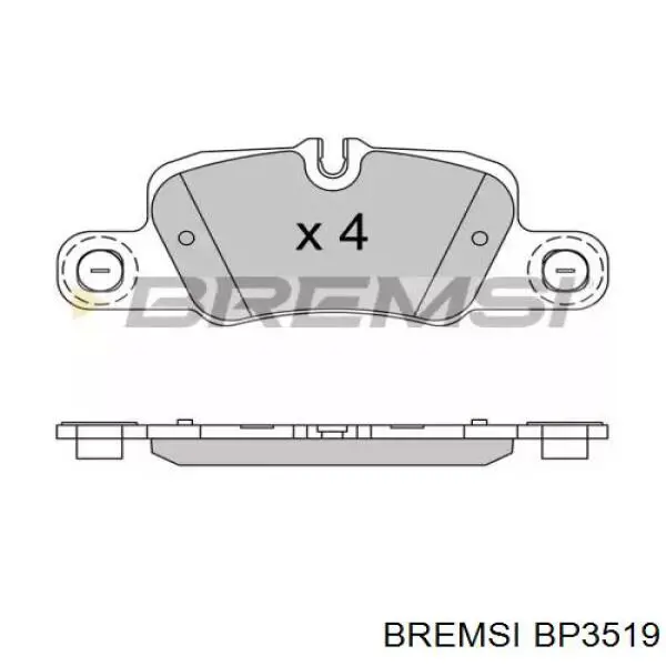 Задние тормозные колодки BP3519 Bremsi