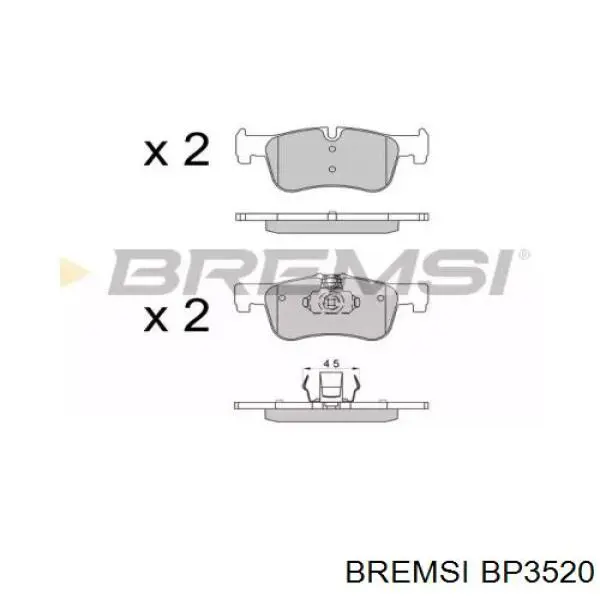 Передние тормозные колодки BP3520 Bremsi