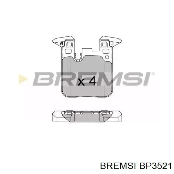 Задние тормозные колодки BP3521 Bremsi