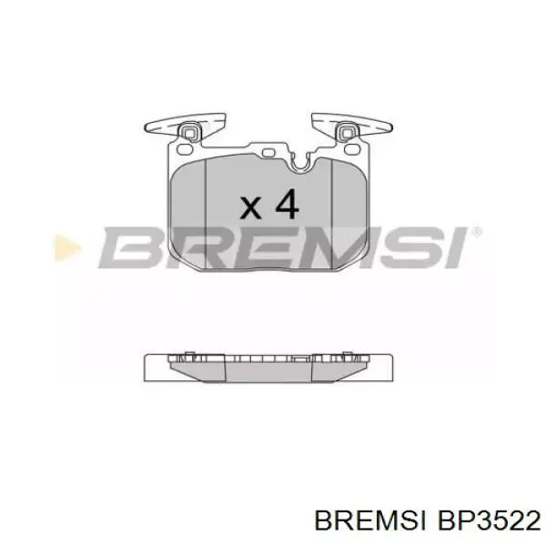 Передние тормозные колодки BP3522 Bremsi