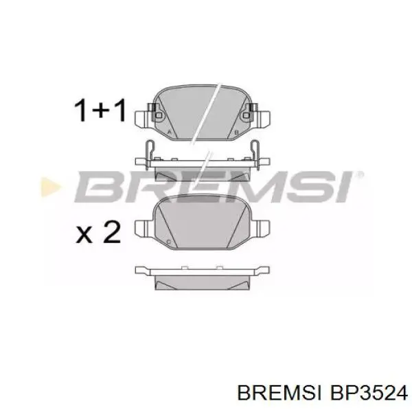 Задние тормозные колодки BP3524 Bremsi