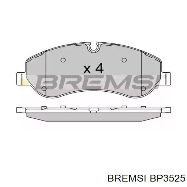 BP3525 Bremsi sapatas do freio dianteiras de disco