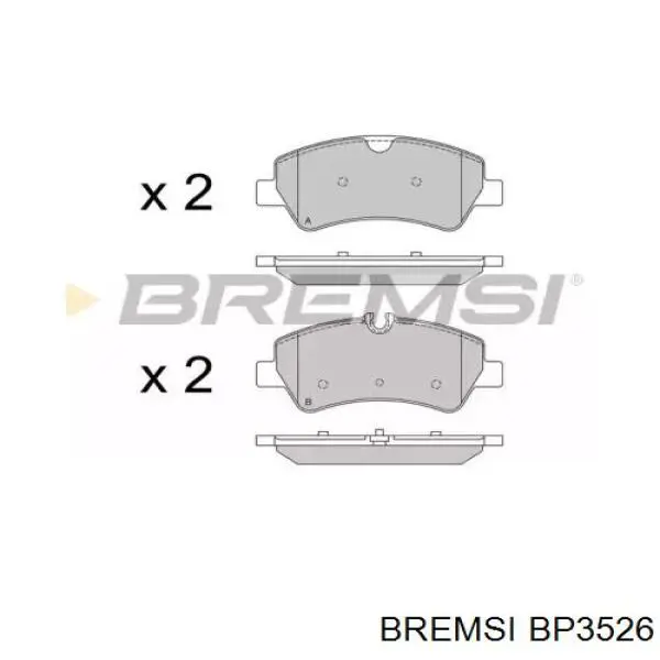 Задние тормозные колодки BP3526 Bremsi