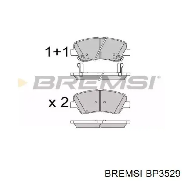 Передние тормозные колодки BP3529 Bremsi